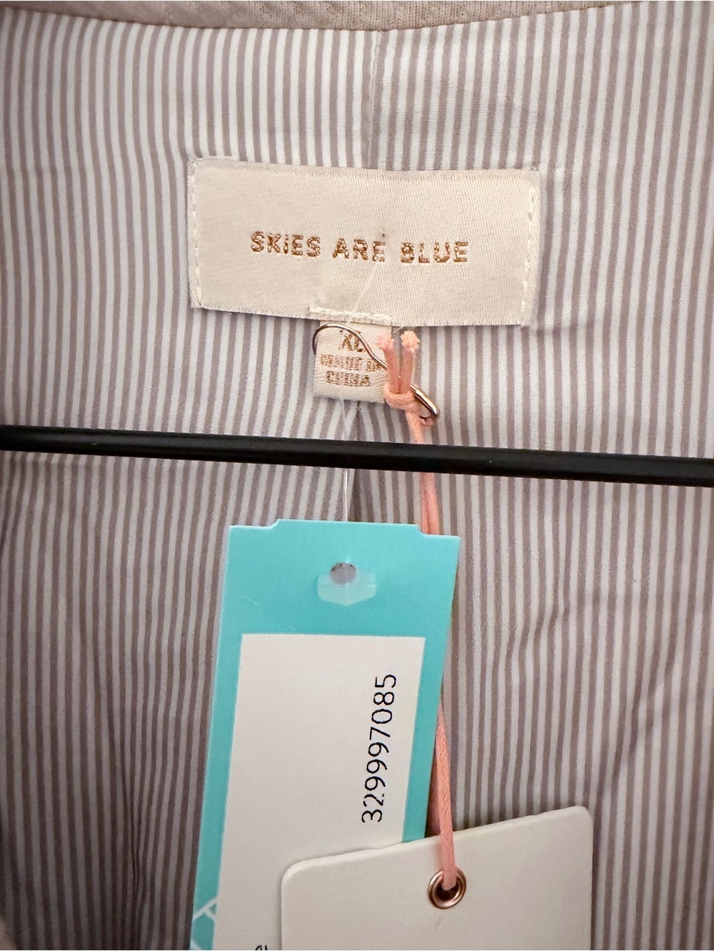 Skies Are Blue Women's Textured Blazer Jacket Beige/Blush XL NEW - Picture 6 of 10